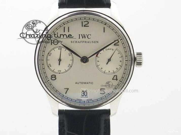 MIROTIME 0318 Portuguese Real PR Real Annual Calendar RG IW503504 YLF 1:1 Best Edition White Dial On Leather Strap A TimelessDesign 7242